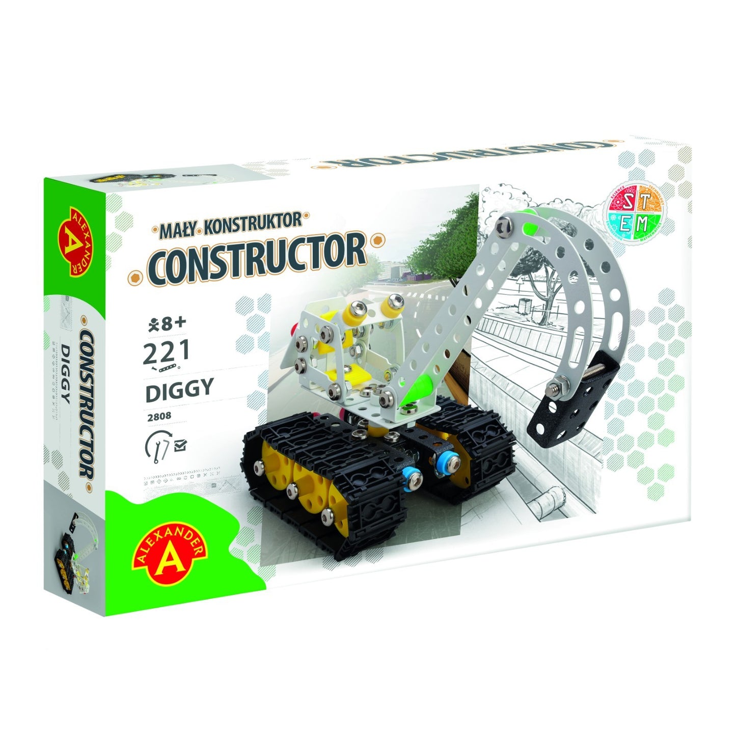 Konstruktionsspielzeug Metall Bausatz Bagger ab 8 Jahren – CONSTRUCTOR DIGGY