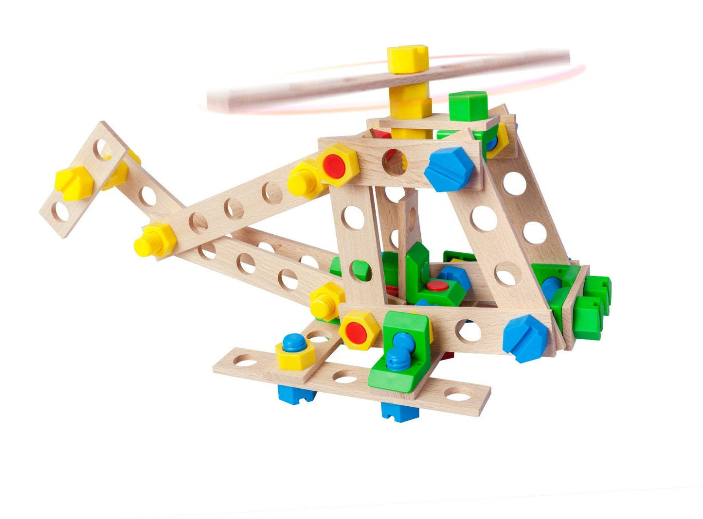 Konstruktionsspielzeug Holz Bausatz ab 4Jahren CONSTRUCTOR JUNIOR 3×1 HELICOPTER