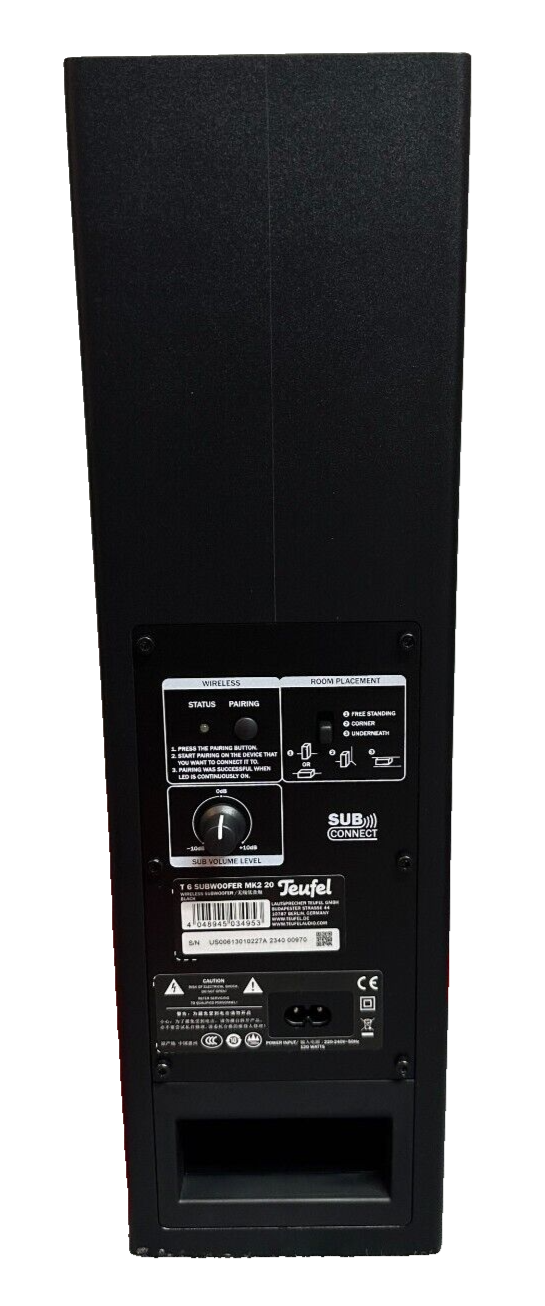 Teufel T6 SW MK2 20 Subwoofer Black B-Ware (6064)