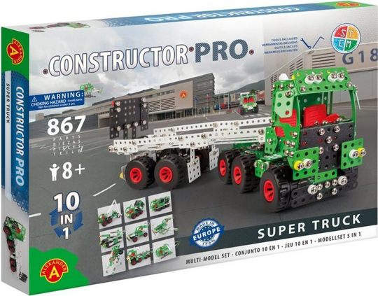 Konstruktionsspielzeug Metall Bausatz LKW mit Anhänger ab 8 Jahren CONSTRUCTOR
