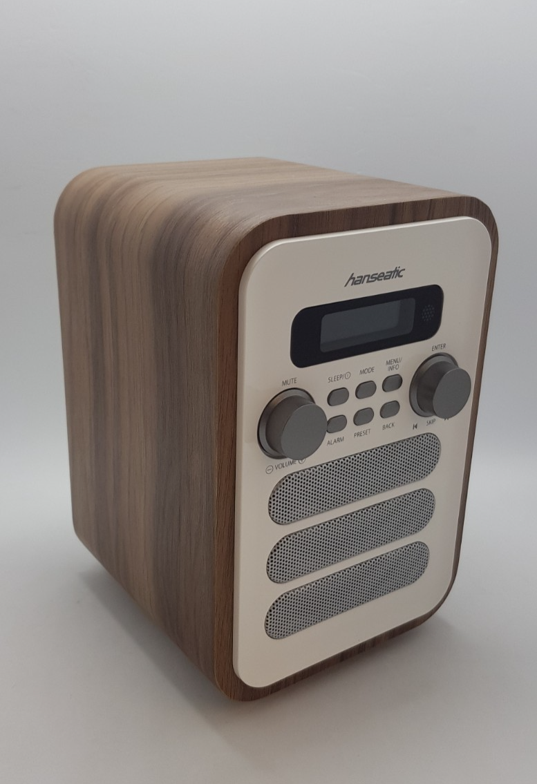 Hanseatic HRA-23G Digitalradio (DAB) (3,5 W) weiß/braun