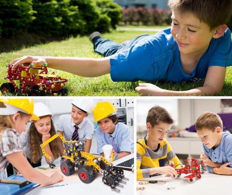 Konstruktionsspielzeug Metall Bausatz Bagger ab 8 Jahren – CONSTRUCTOR DIGGY