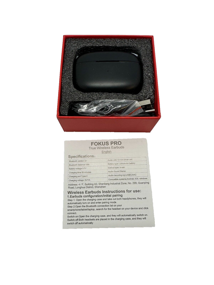 Fokus Pro Series True Wireless Earbuds Bluetooth 5 In-Ear ANC B-Ware Sport!