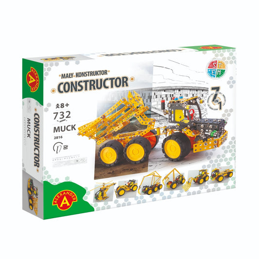Konstruktionsspielzeug Metall Bausatz 7in1 Baufahrzeuge ab 8 Jahren PRO MUCK