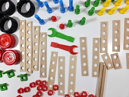 Konstruktionsspielzeug Holz Bausatz ab 4Jahren CONSTRUCTOR JUNIOR 3×1 BUGGY