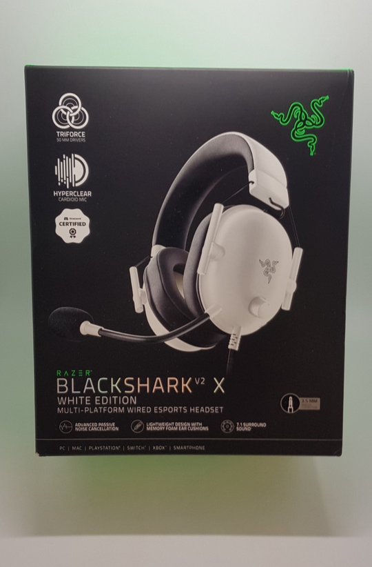 Razer BlackShark V2 X Gaming Headset Mikrofon PS5 Xbox PC Weiß B-Ware