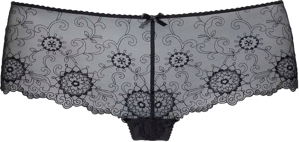 NUANCE Damen-Spitzenhöschen, schwarz