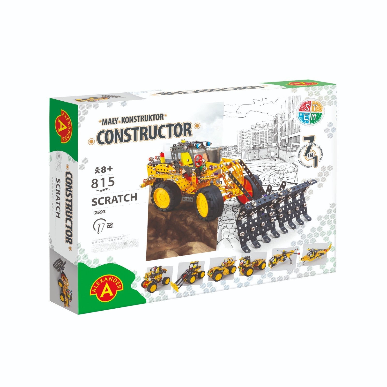 Konstruktionsspielzeug Metall Bausatz 7in1 Fahrzeuge ab 8 Jahren  PRO SCRATCH