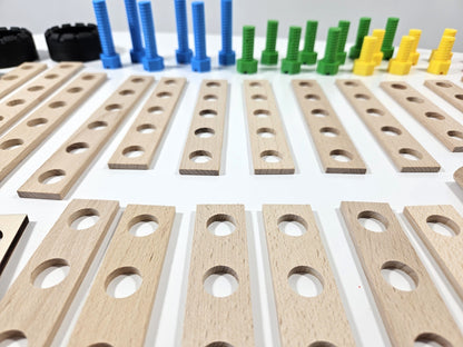 Konstruktionsspielzeug JUNIOR Selbstbau-Set  125 Teile  Holz ab 4 Jahren