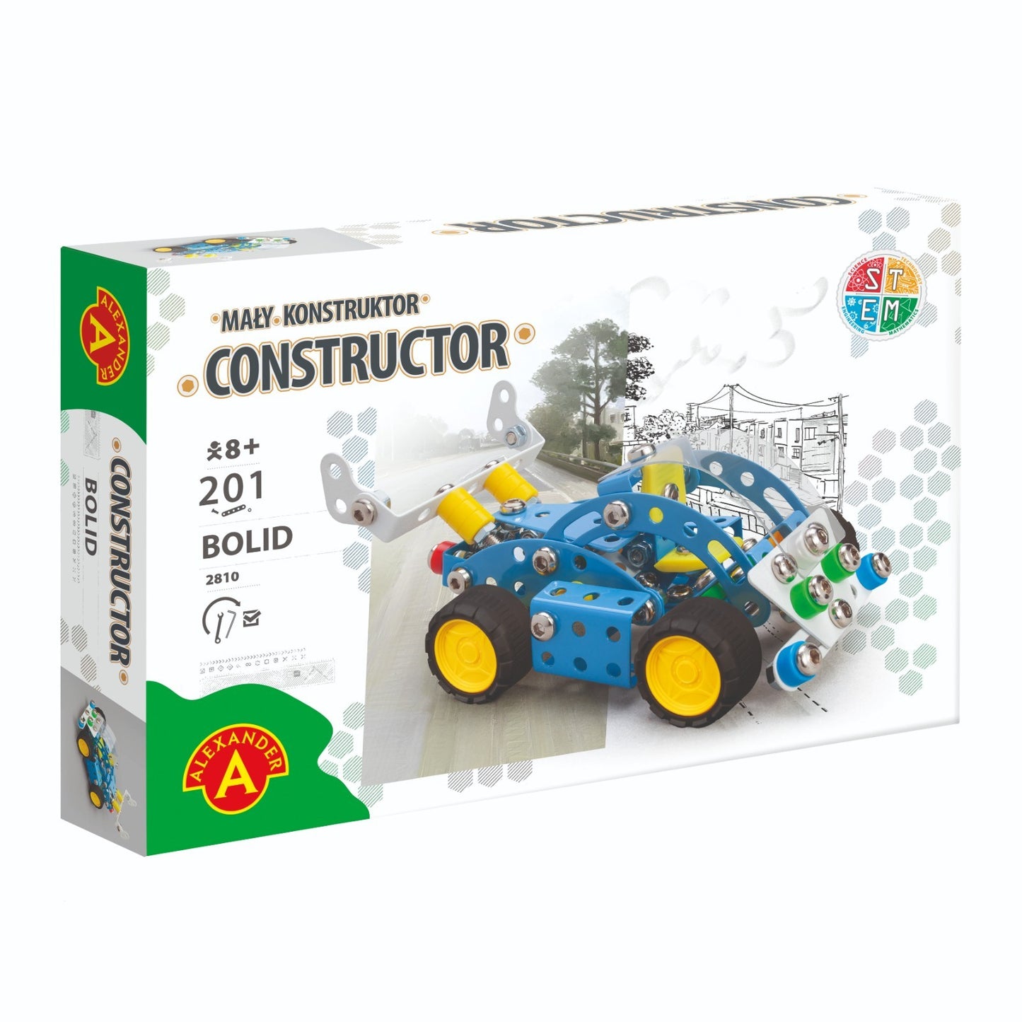 Konstruktionsspielzeug Metall Bausatz Rennwagen ab 8 Jahren – CONSTRUCTOR BOLID