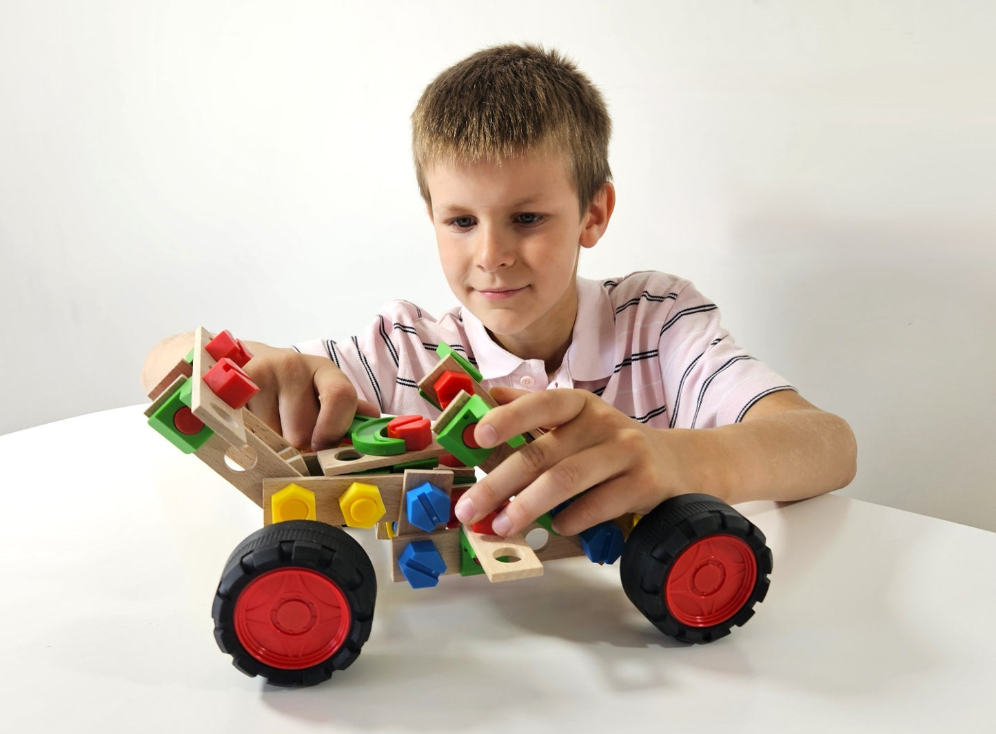 Konstruktionsspielzeug JUNIOR Selbstbau Set 150 Teile  Holz  ab 4 Jahren