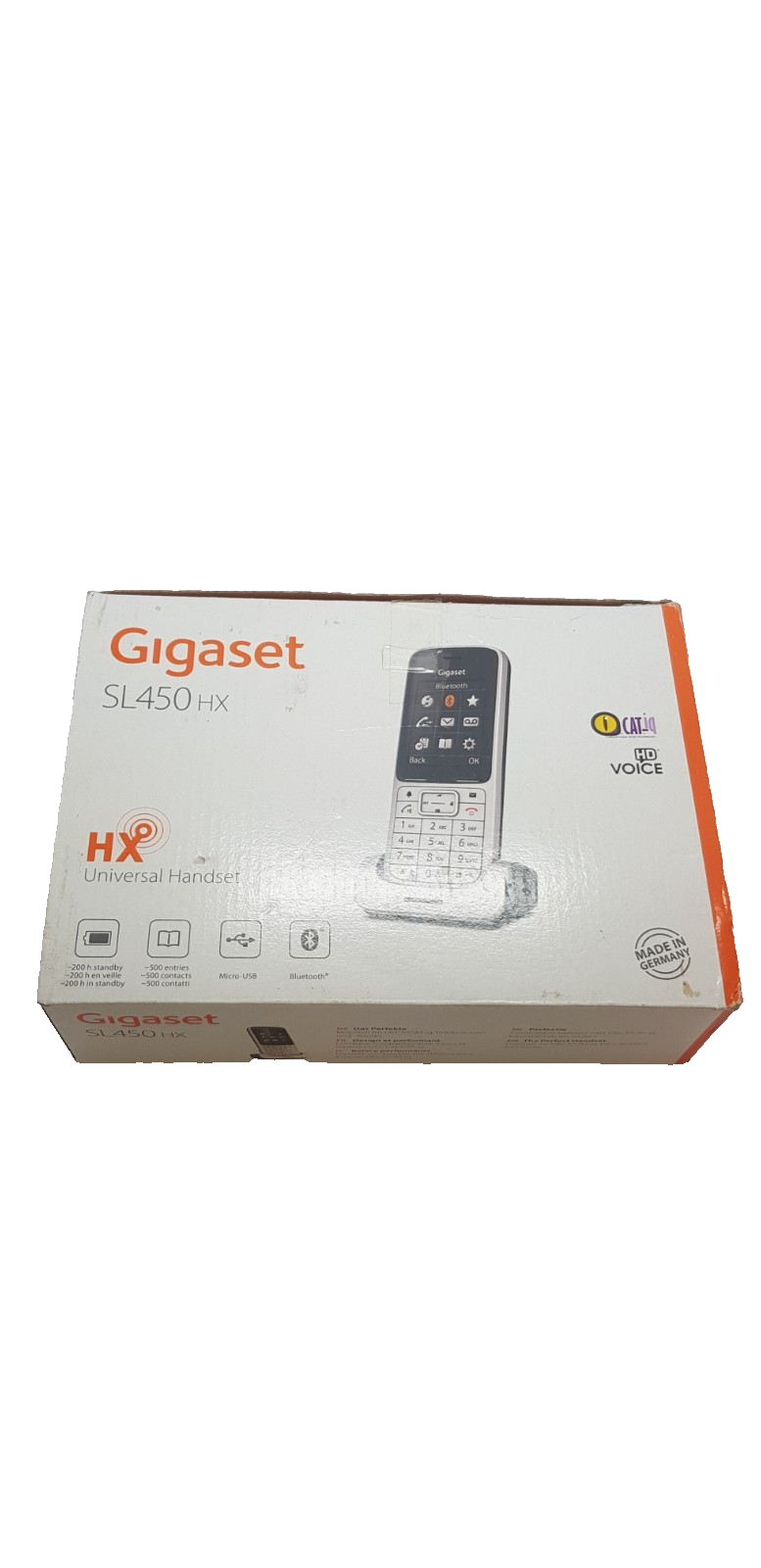 Gigaset SL450HX Mobilteil – neuwertig / Glasriss rechts (kaum sichtbar)