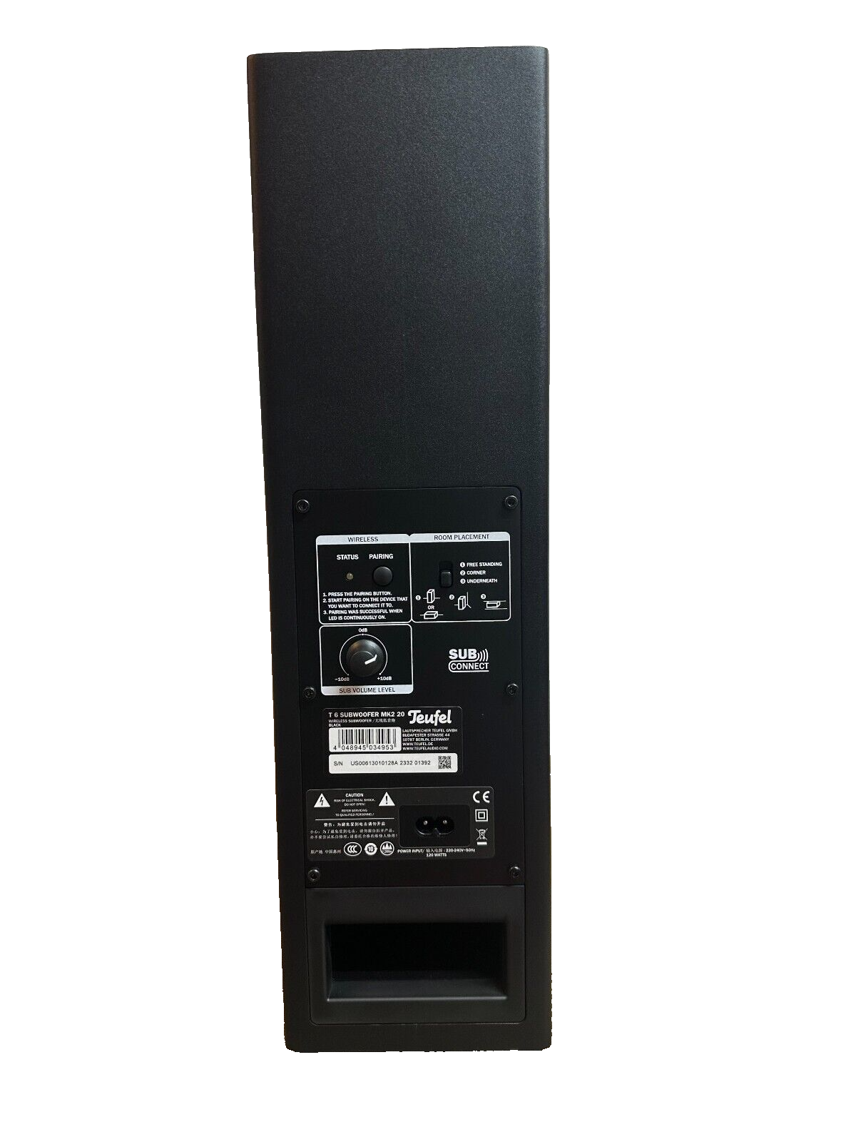 Teufel T6 SW MK2 20 Subwoofer Black B-Ware (6059)