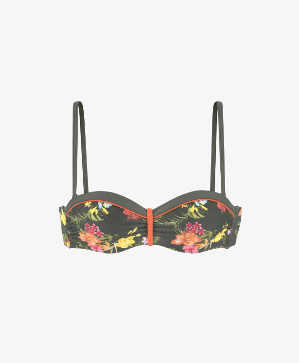 LASCANA T-Shirt BH  oliv bedruckt