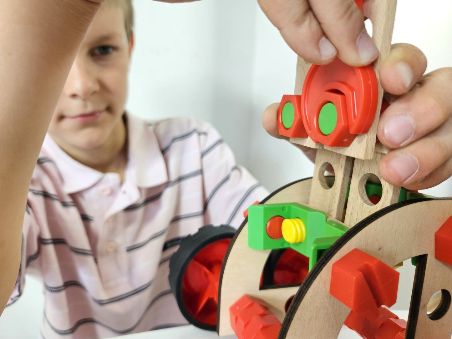 Konstruktionsspielzeug Holz Bausatz  ab4Jahren CONSTRUCTOR JUNIOR 3×1 PULL TRUCK