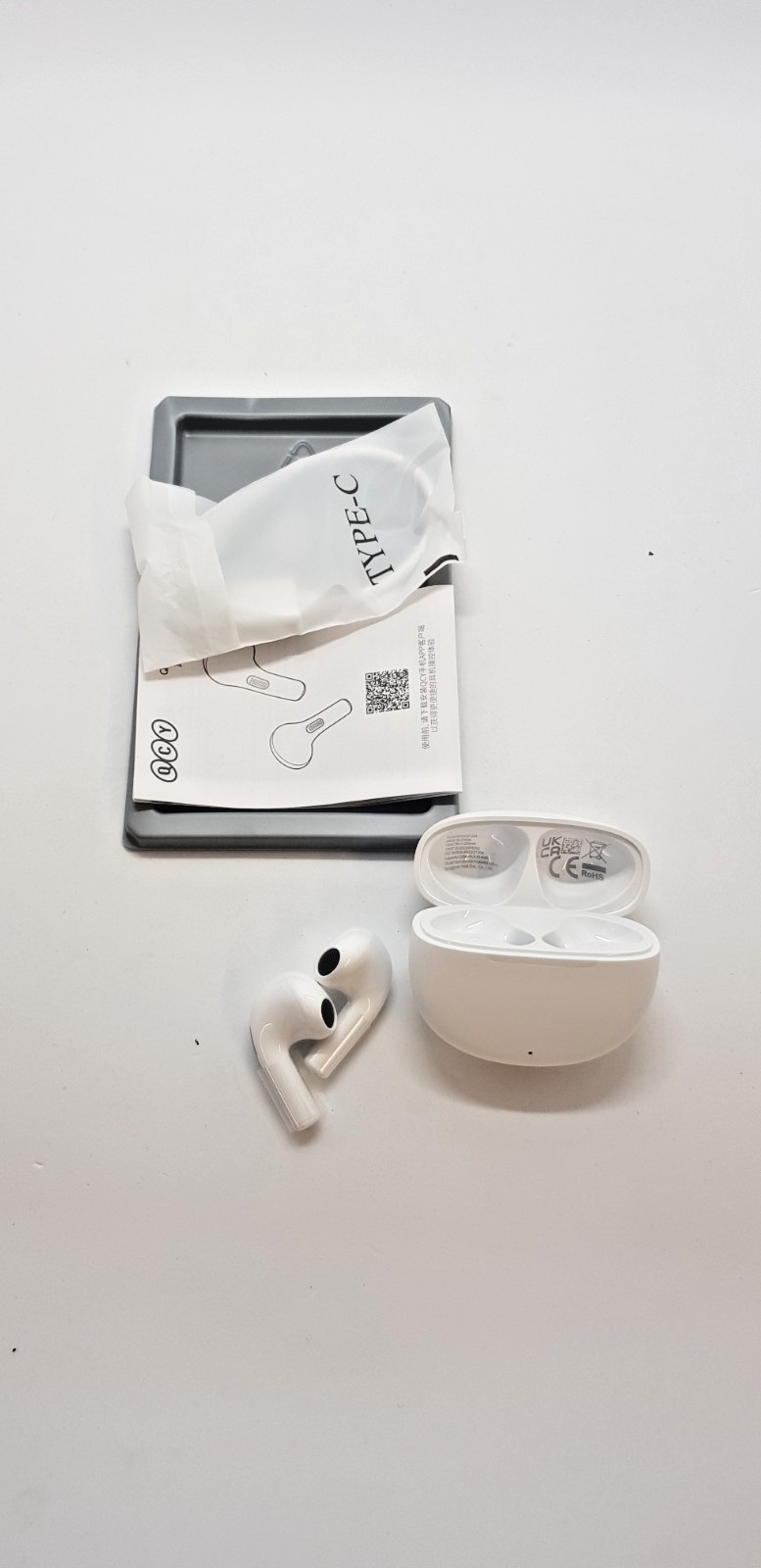 QCY T20 Kopfhörer-Drahtlose  Weiß,B-Ware,Neuwertig,1/27/0770