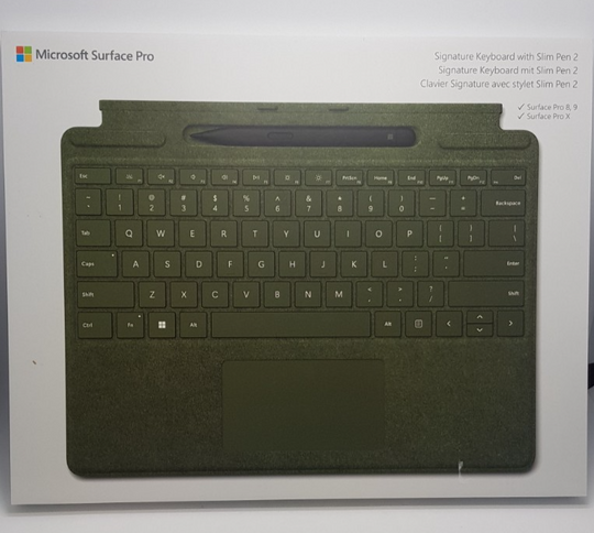 Microsoft Surface Pro Signature Keyboard Forest mit Slim Pen 2 Tastatur Stift