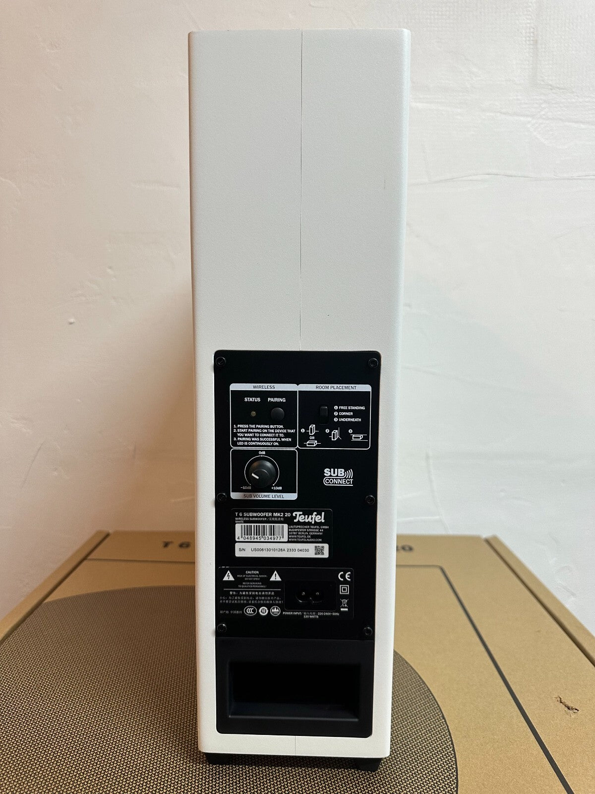 Teufel T6 SW MK2 20 Subwoofer Weiß B-Ware (6064)