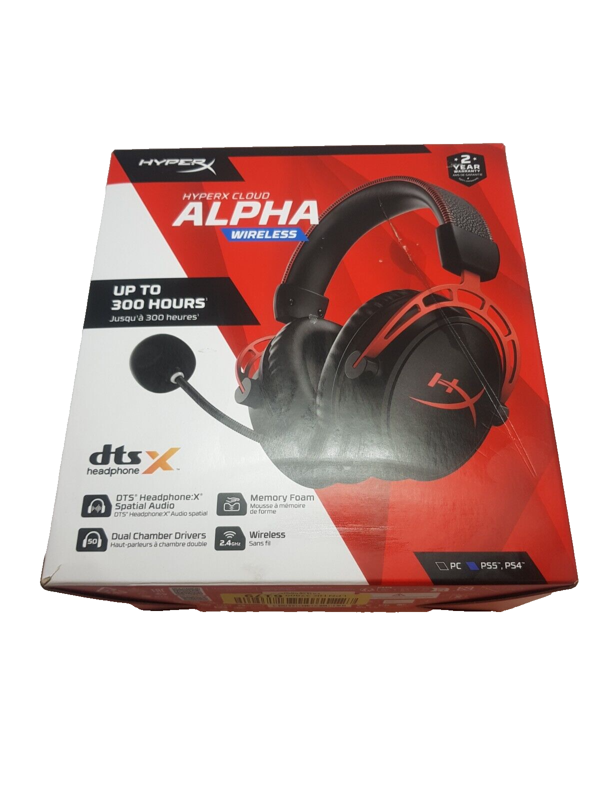 HyperX Cloud Alpha Wireless Gaming-Headset B-Ware Neuwertig 1/30/9023 2/28/7267