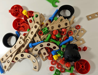 Konstruktionsspielzeug Holz Bausatz ab 4 Jahren CONSTRUCTOR JUNIOR SPORTSCAR