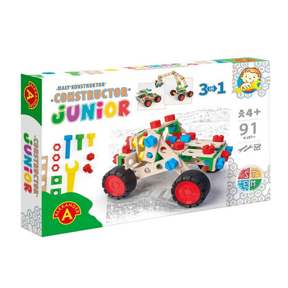 Konstruktionsspielzeug Holz  ab4Jahren CONSTRUCTOR JUNIOR 3×1 OFF ROAD VEHICLE