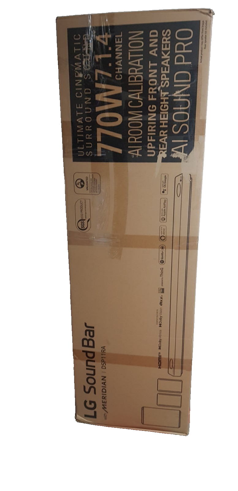 LG DSP11RA Premium 7.1.4 Dolby Atmos Soundbar mit Wireless Subwoofer