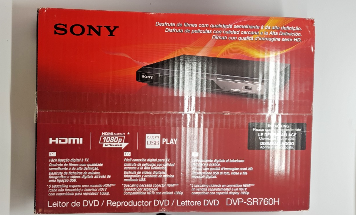 Sony DVP-SR760H – Kompakter DVD-Player mit HDMI & Full-HD Upscaling NEUWERTIG