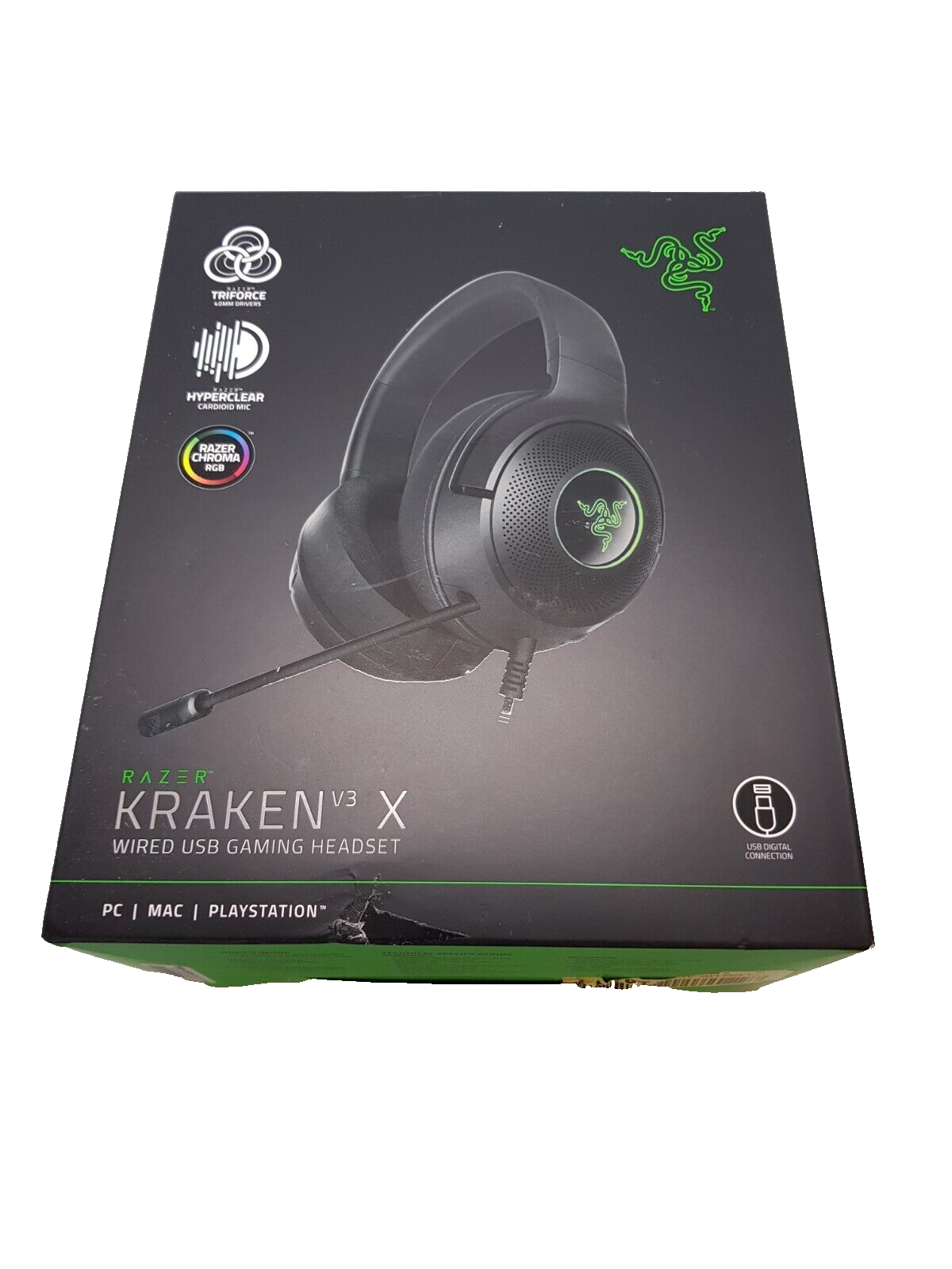 Razer Kraken V3 X Gaming Headset USB Mikrofon PC PS5 Xbox B-Ware Neuwertig