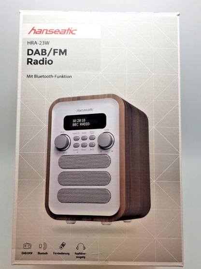 Hanseatic HRA-23G Digitalradio (DAB) (3,5 W) weiß/braun
