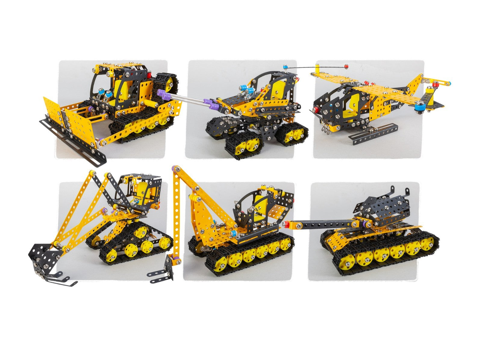 Konstruktionsspielzeug Metall Bausatz 7in1 Fahrzeuge ab 8 Jahren  PRO MELMAN