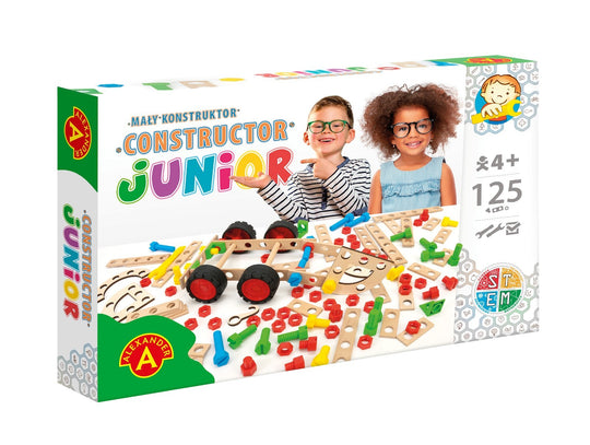 Konstruktionsspielzeug JUNIOR Selbstbau-Set  125 Teile  Holz ab 4 Jahren
