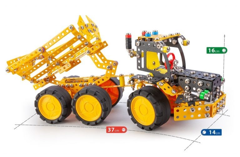 Konstruktionsspielzeug Metall Bausatz 7in1 Baufahrzeuge ab 8 Jahren PRO MUCK