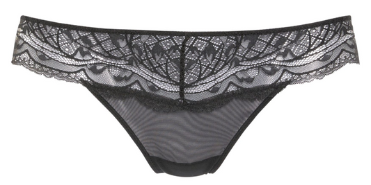 LASCANA Damen String transparente Spitze | florale Spitze | elastisch & figurnah