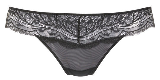 LASCANA Damen String transparente Spitze | florale Spitze | elastisch & figurnah