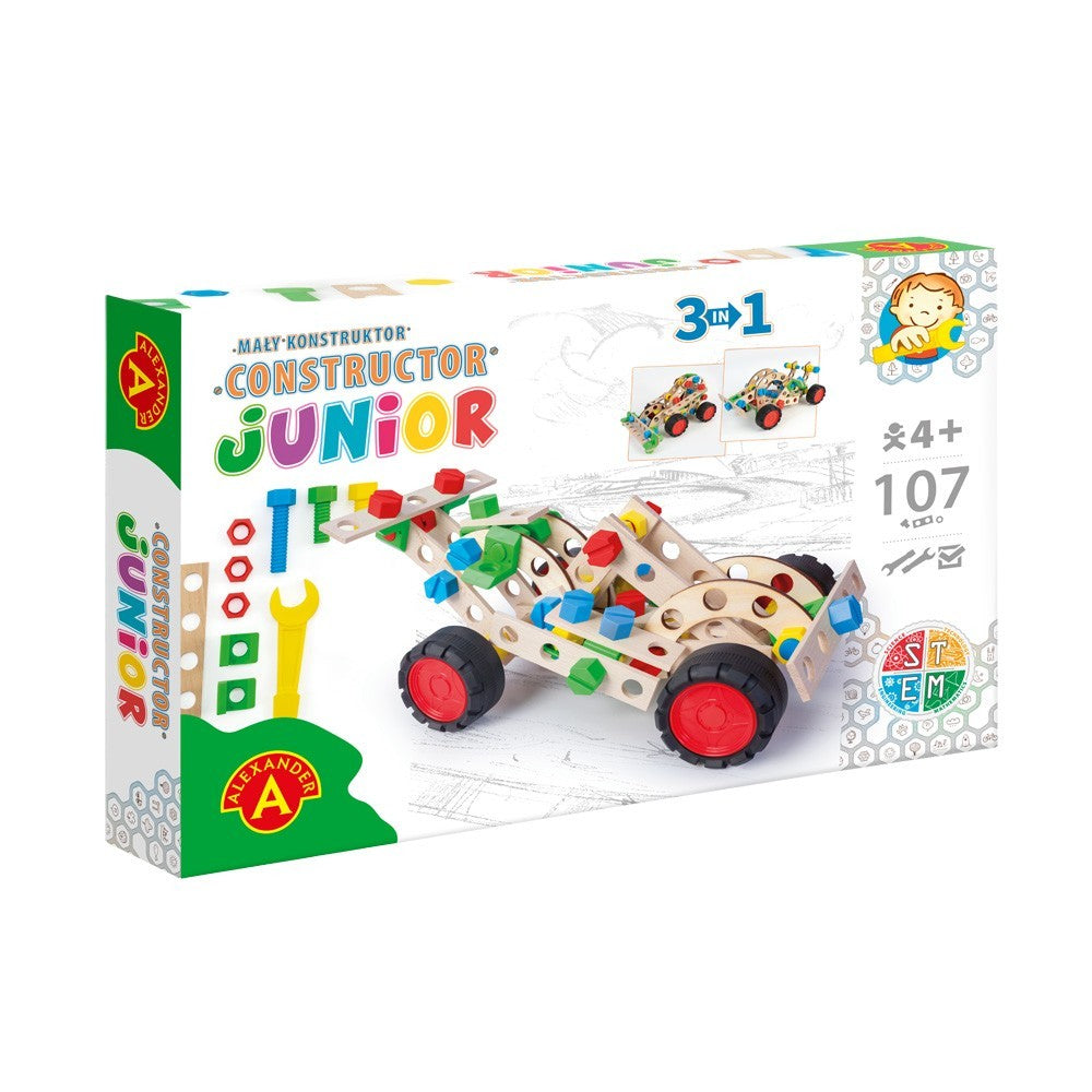Konstruktionsspielzeug Holz Bausatz ab 4 Jahren CONSTRUCTOR JUNIOR SPORTSCAR