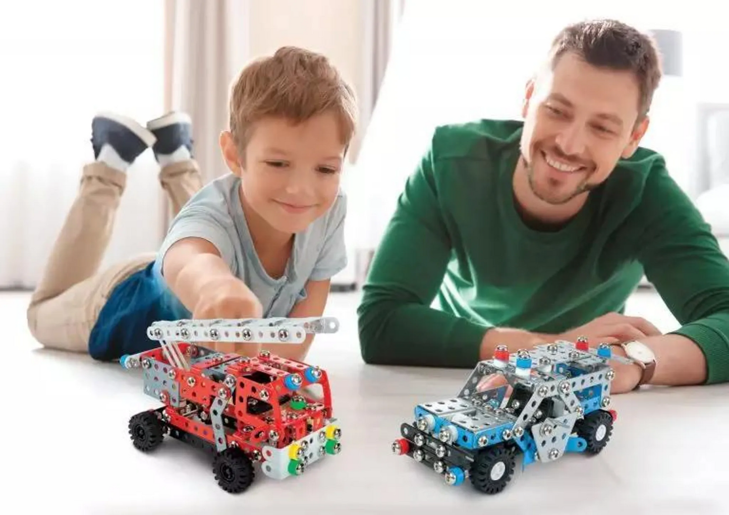 Konstruktionsspielzeug – POLICE – Metall-Konstruktionsset für Kinder ab 8 Jahren